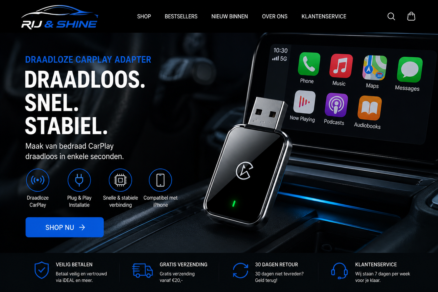 Draadloze carplay adapter